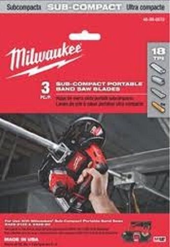 Milwaukee 48-39-0572, 27in x 18 tpi Sub-Compact Portable Band Blade 3 Pk